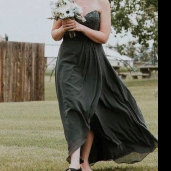 Charcoal Mori Lee Bridesmaid/Formal Dress - Picture 4 of 11
